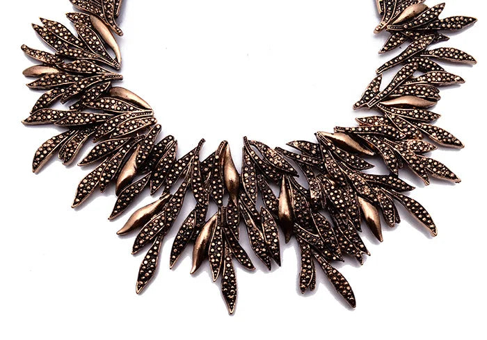 Vintage Statement Metal Collar Choker Necklace for Women