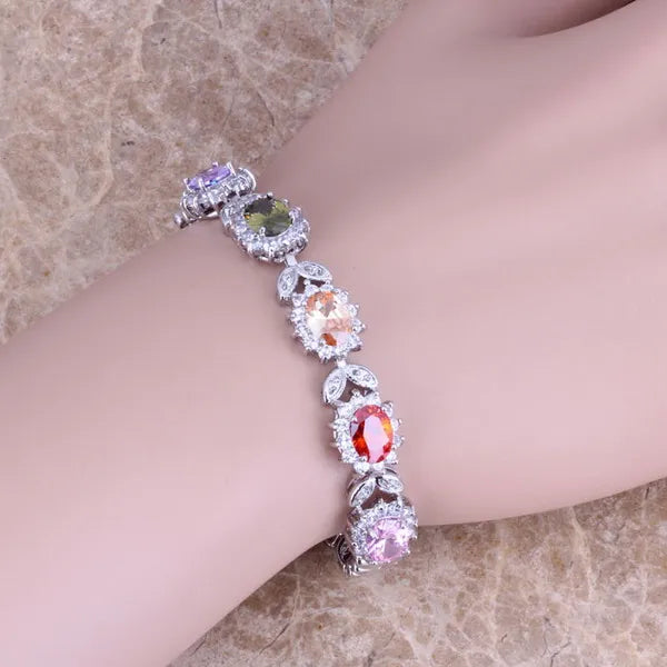 Multicolor Morganite Link Bracelet