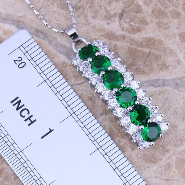Green Cubic Zirconia Jewelry Set