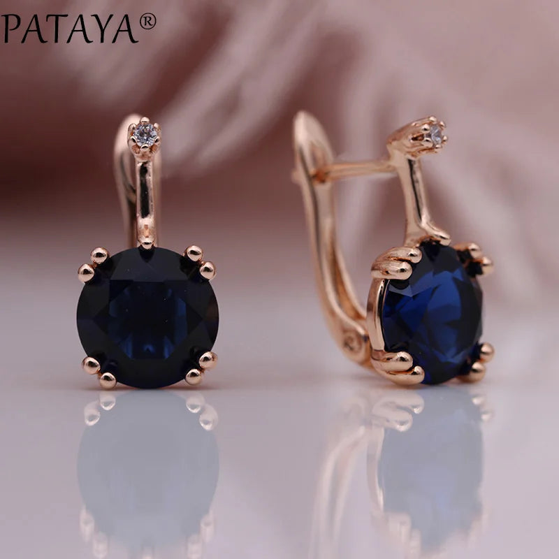 Blue Cubic Zirconia Drop Earrings