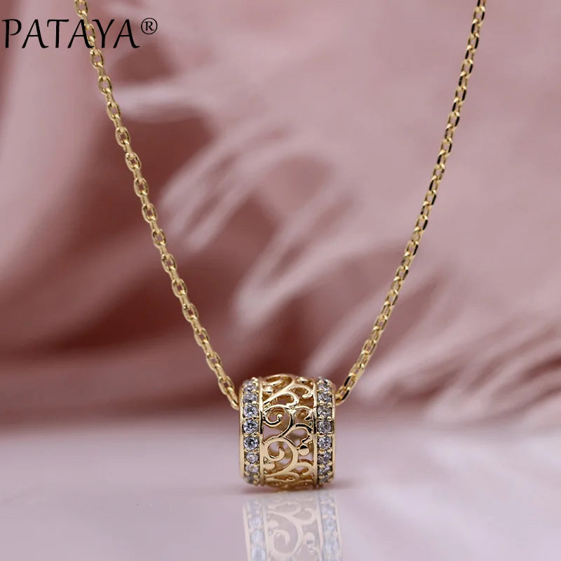 Rose Gold Zirconia Pendant Necklace