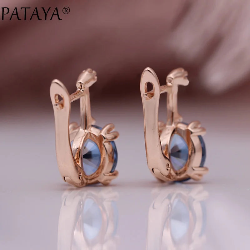 Blue Cubic Zirconia Drop Earrings