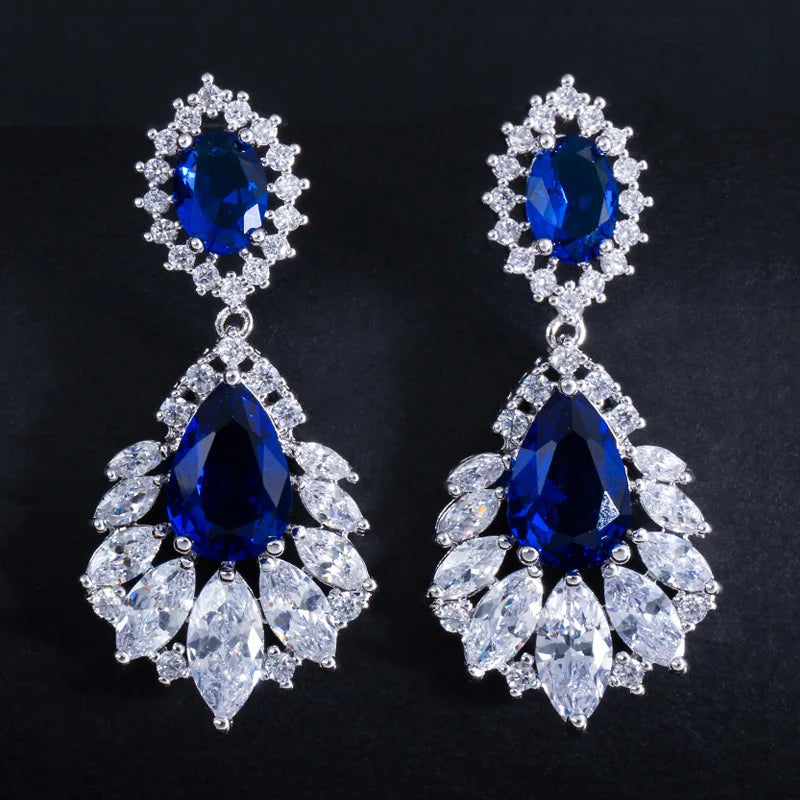 Elegant Cubic Zirconia Chandelier Drop Earrings for Women