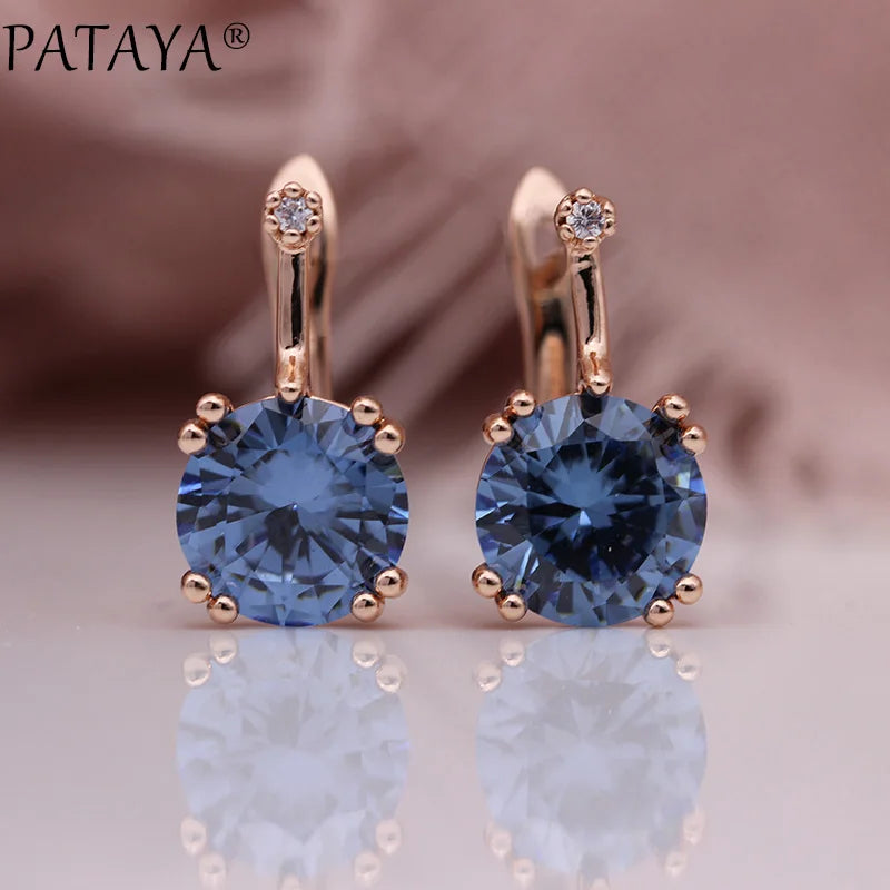 Blue Cubic Zirconia Drop Earrings