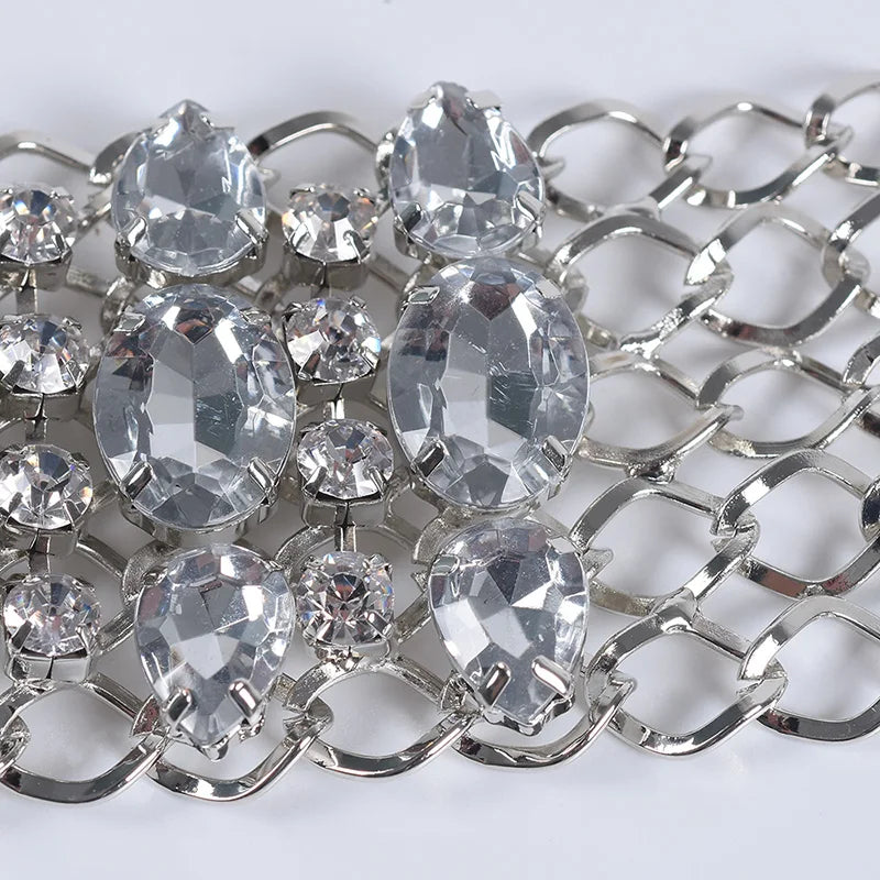 Colorful Crystal Rhinestone Statement Collar Necklace for Women