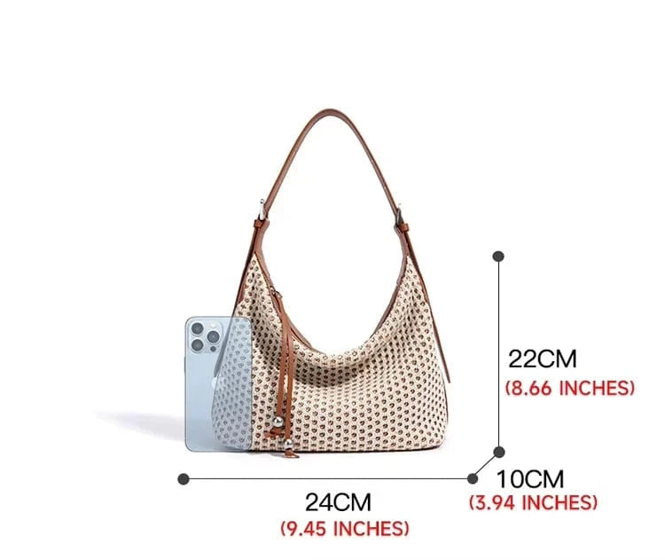 Casual Style Straw Woven with Cowhide Leather Shoulder Bags High Quality Beach Bags Straw Genuine Leather Handbags for Women