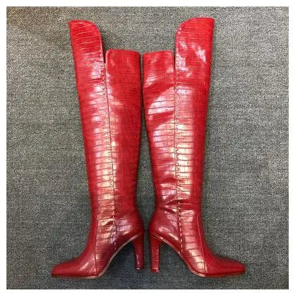 Fashion Winter Chunky Heel Over The Knee Boots For Women