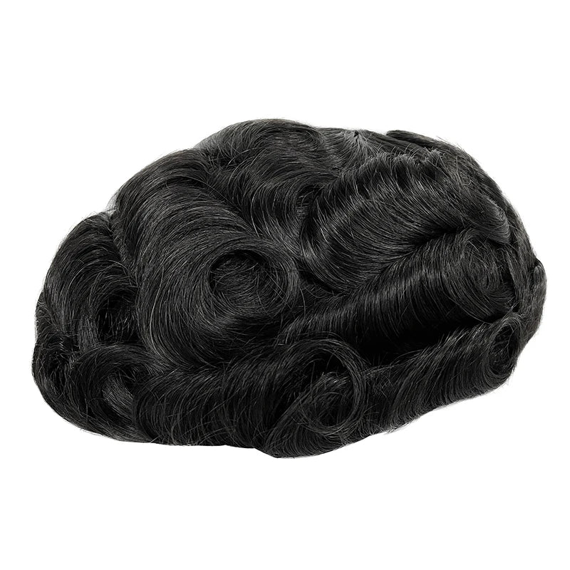 Natural Hairline Human Hair Toupee Hair System for Men