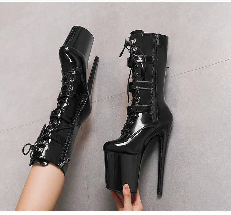 Runway Ready Platform Zip Stiletto Boots for Women