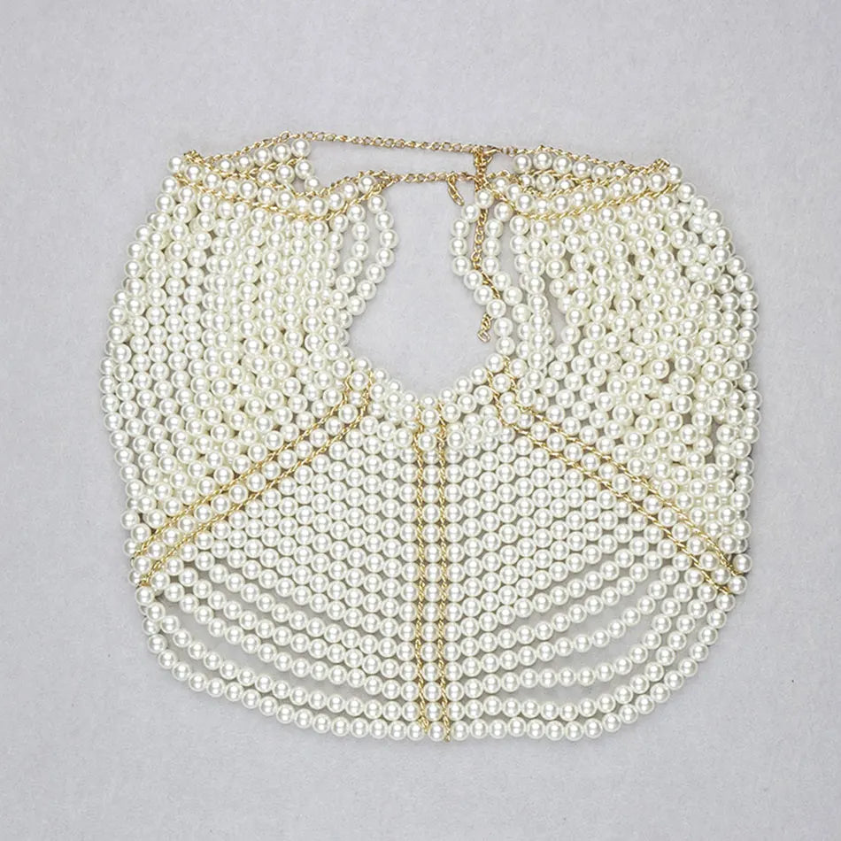 Pearl Beaded Shawl Top