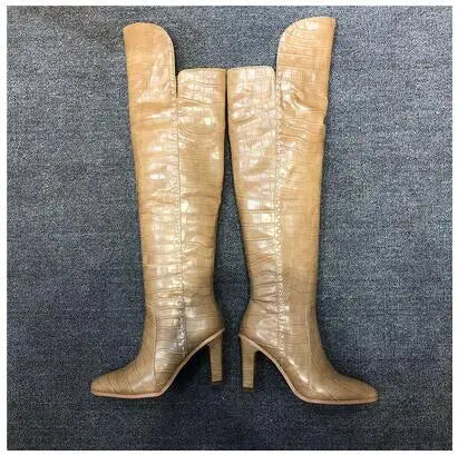Fashion Winter Chunky Heel Over The Knee Boots For Women