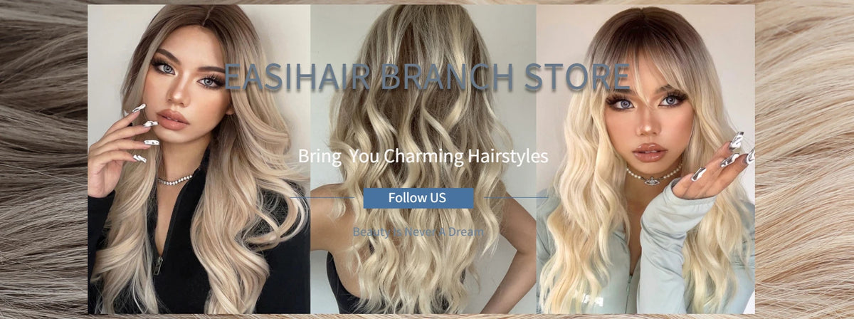 Heat Resistant Long Straight Ombre Bangs Wig for Women