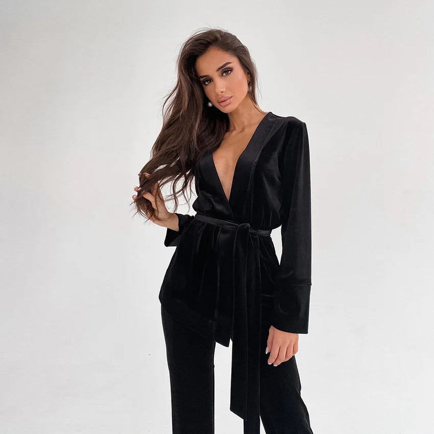 Luxurious Velvet Flannel Pajama Set