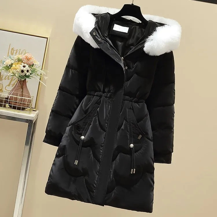 Long Hooded Puffer Coat
