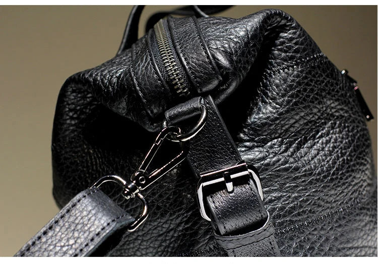 Patchwork Genuine Leather Crossbody Bag for Women