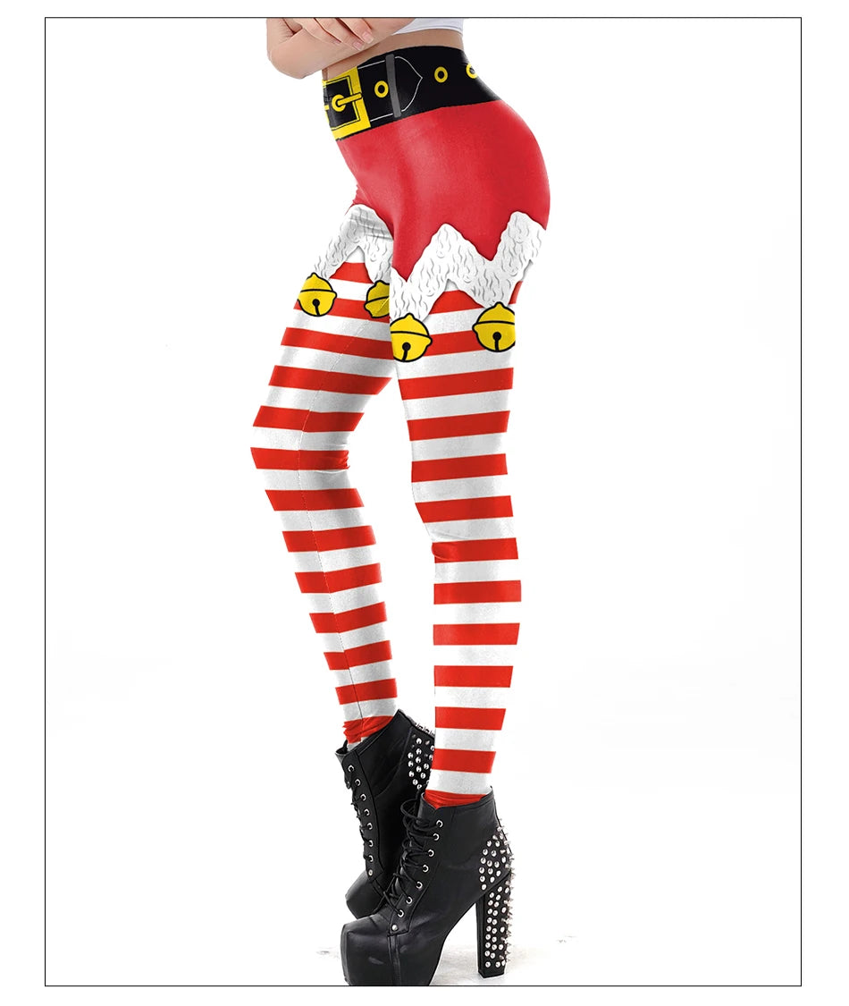 Warm Cozy Festive Christmas Knit Leggings for Women