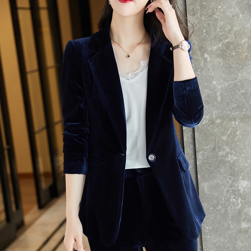 Purple Velvet Two-Piece Suit