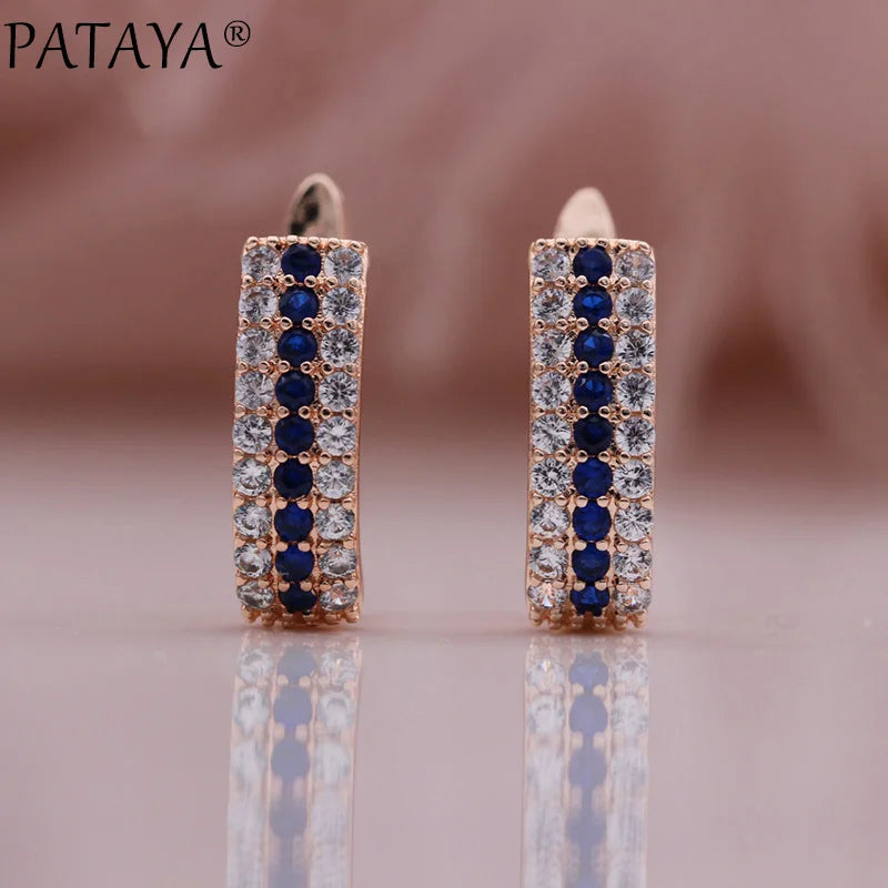 Blue Cubic Zirconia Drop Earrings