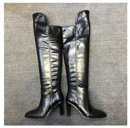 Fashion Winter Chunky Heel Over The Knee Boots For Women