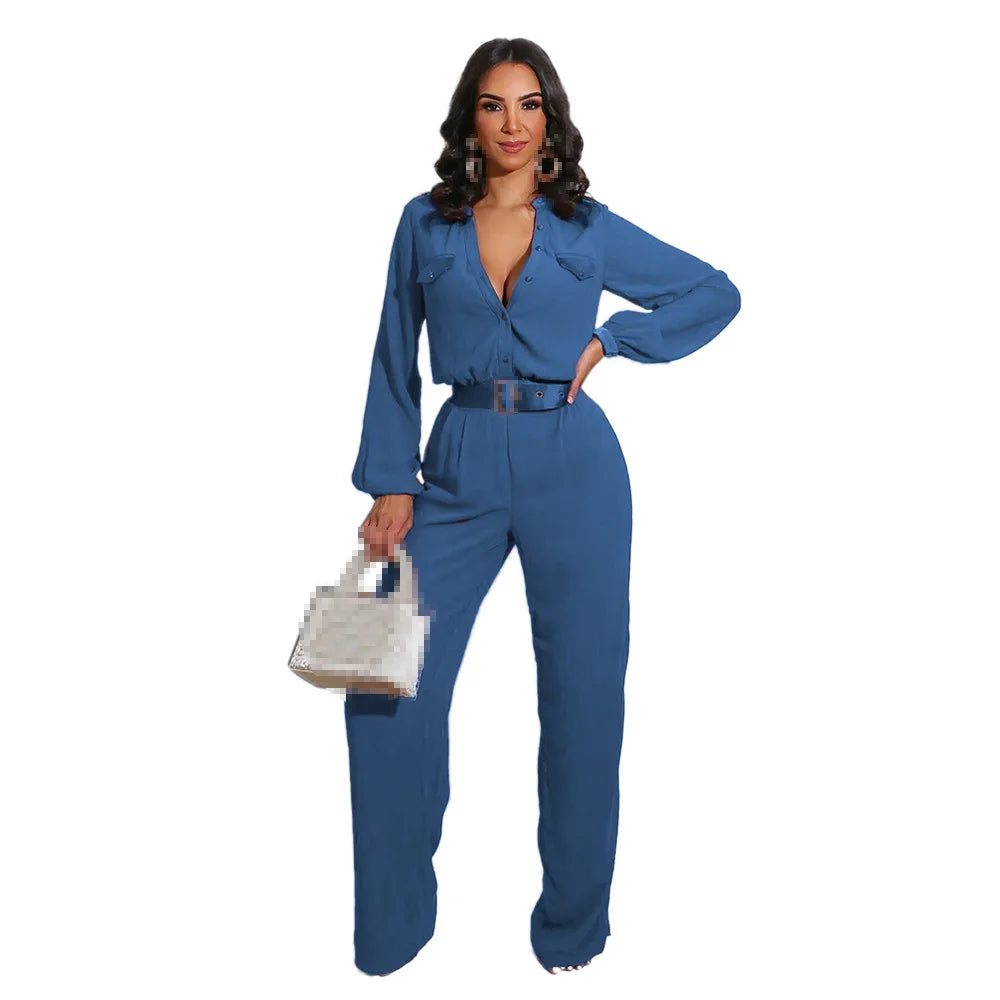 Elegant Full Length Pocketed Knit Jumpsuit for Women