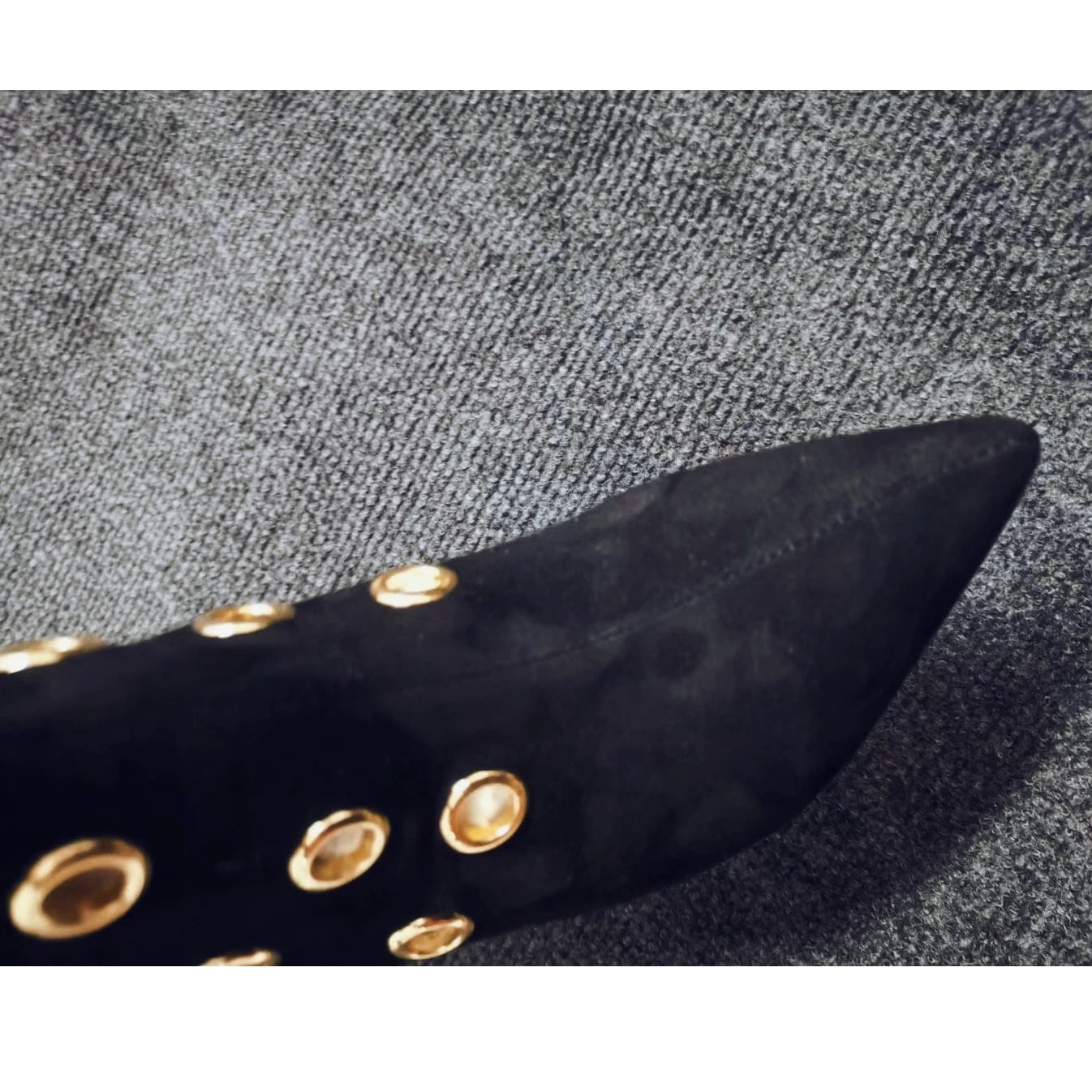 Suede Knee High with Metal Hollow Detailing Boots for Women
