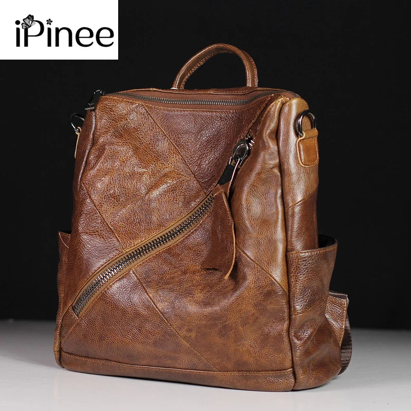 Genuine Leather Everyday Travel Backpack For Women