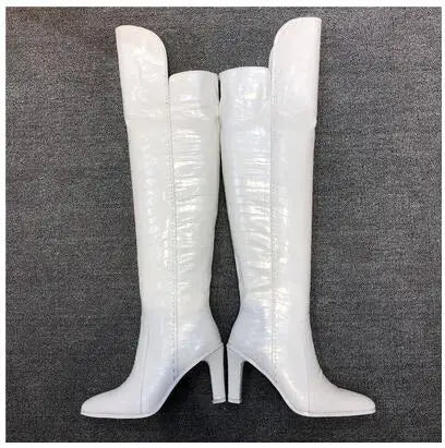 Fashion Winter Chunky Heel Over The Knee Boots For Women