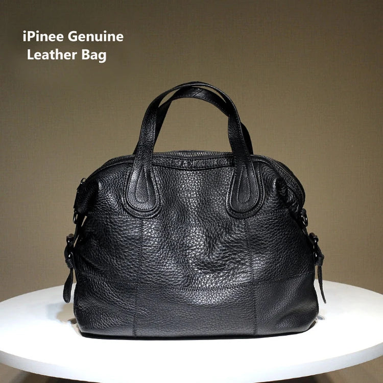 Patchwork Genuine Leather Crossbody Bag for Women