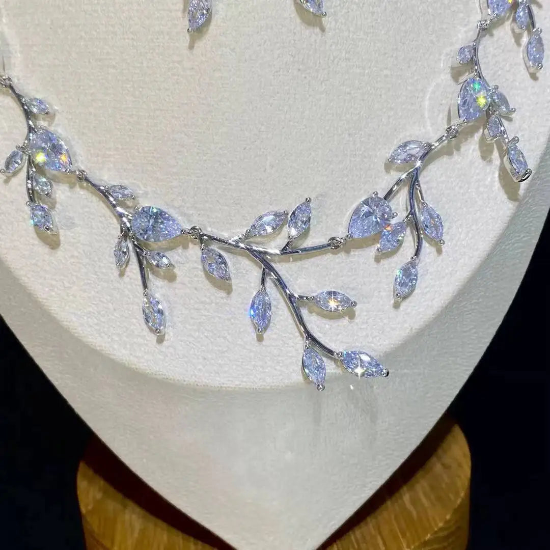 Water Drop Vine Zirconia Set
