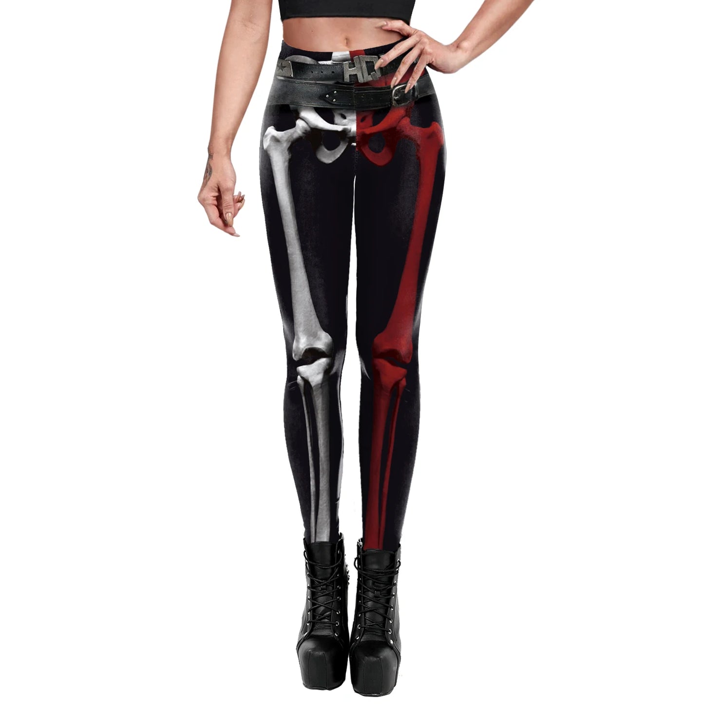 Three Dimensional Skeleton Cosplay Leggings for Women