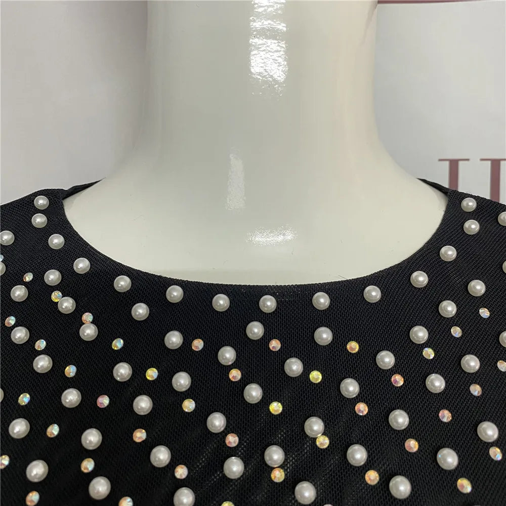 Beaded Pearl Top Two Piece Set