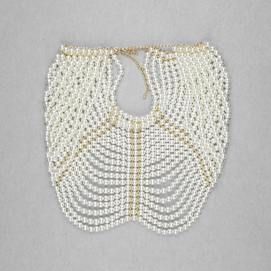 Pearl Beaded Shawl Top