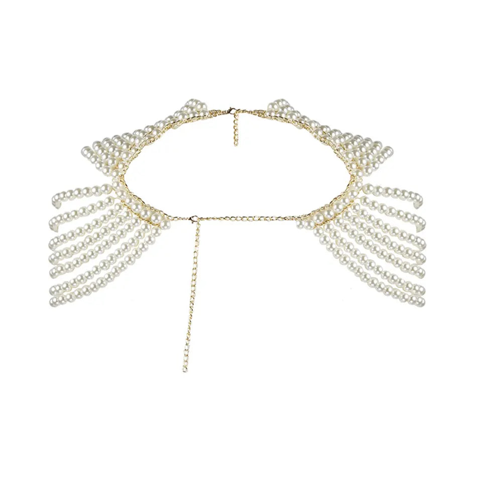 Pearl Beaded Shawl Top