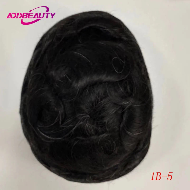 Natural Hairline Human Hair Toupee Hair System for Men