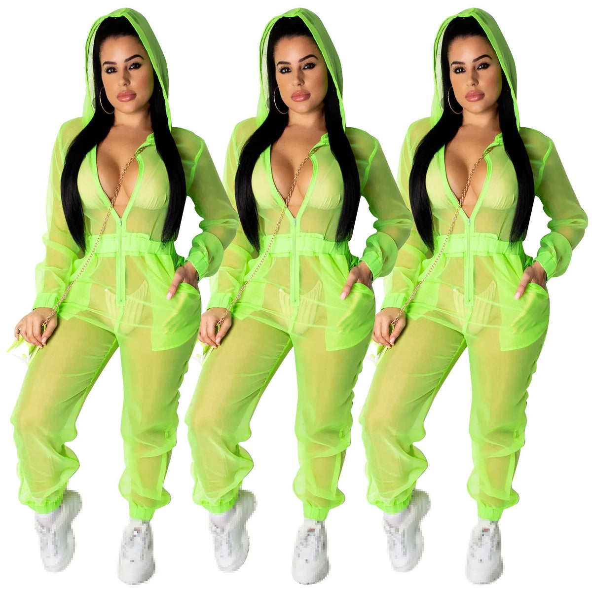 Full Length Pocketed One Piece Jumpsuit Outfit for Women