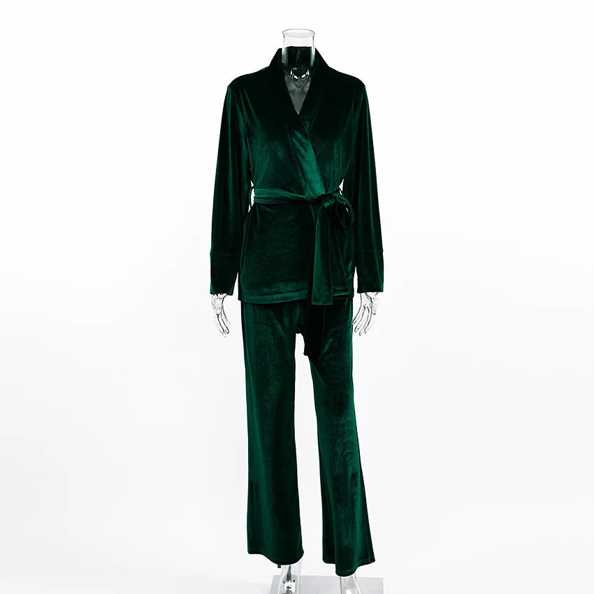 Luxurious Velvet Flannel Pajama Set