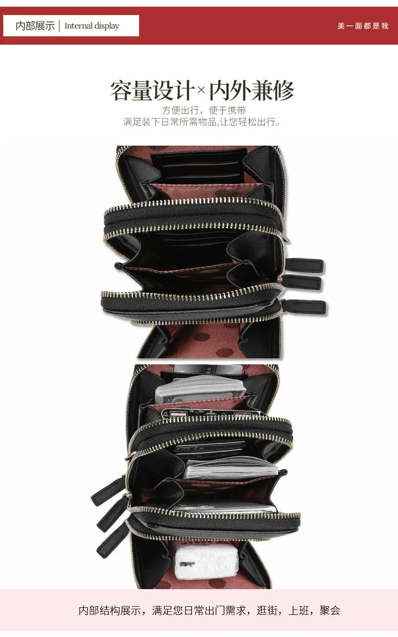Colorful Phone Bag With Card Holder For Women Daily Use