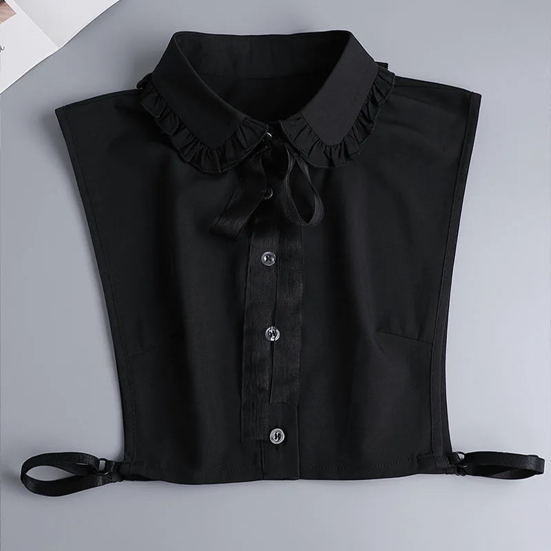 White Fake Collar Shirt Women Shawl Detachable Shirt Collar Lace False Collar Lapel Blouse Women Clothes Accessories Faux Col