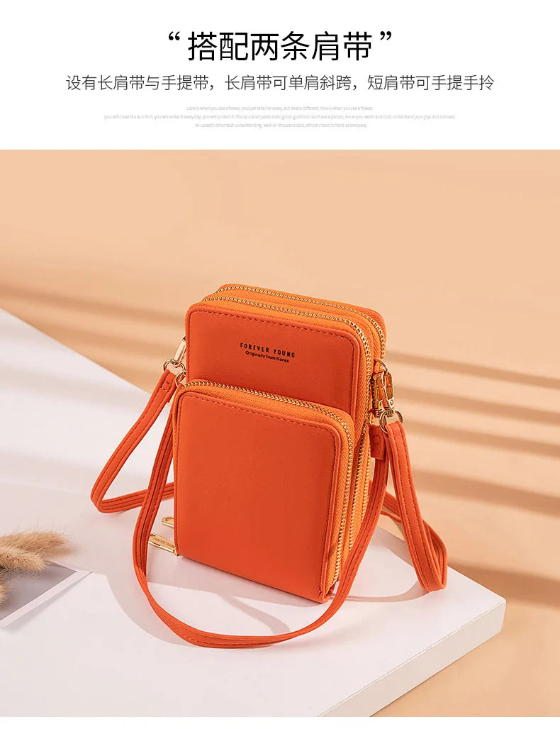 Colorful Phone Bag With Card Holder For Women Daily Use