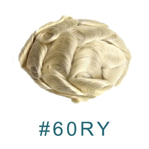 Natural Thin Skin Base Human Hair Toupee for Women
