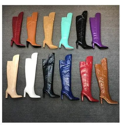 Fashion Winter Chunky Heel Over The Knee Boots For Women
