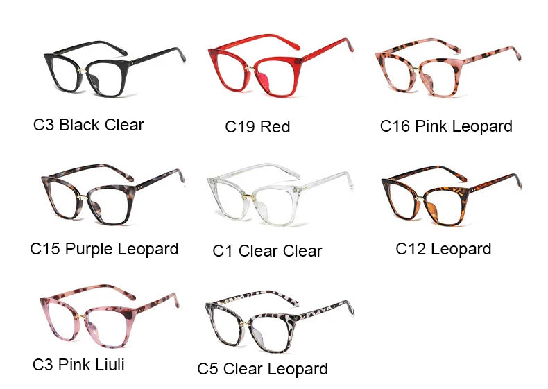 Leopard Blue Light Filter Prescription Glasses for Women