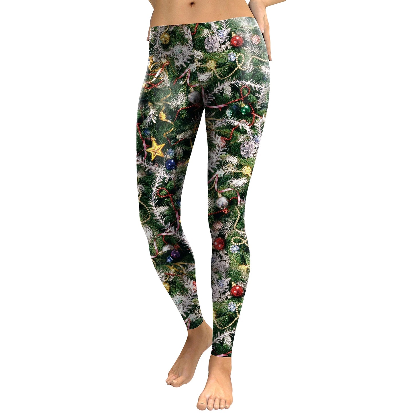 Warm Cozy Festive Christmas Knit Leggings for Women