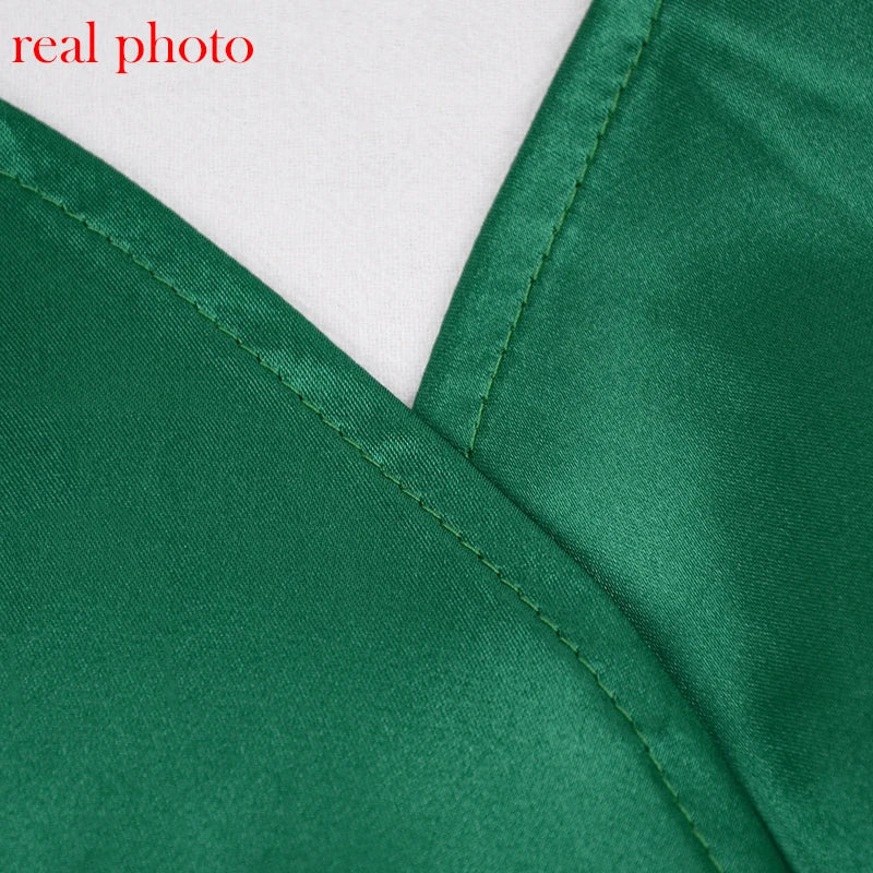 Cryptographic Satin Sexy Backless Sleeveless Party Night Club Wrap Mini Dresses Spaghetti Straps Elegant Dress Solid Vestidos