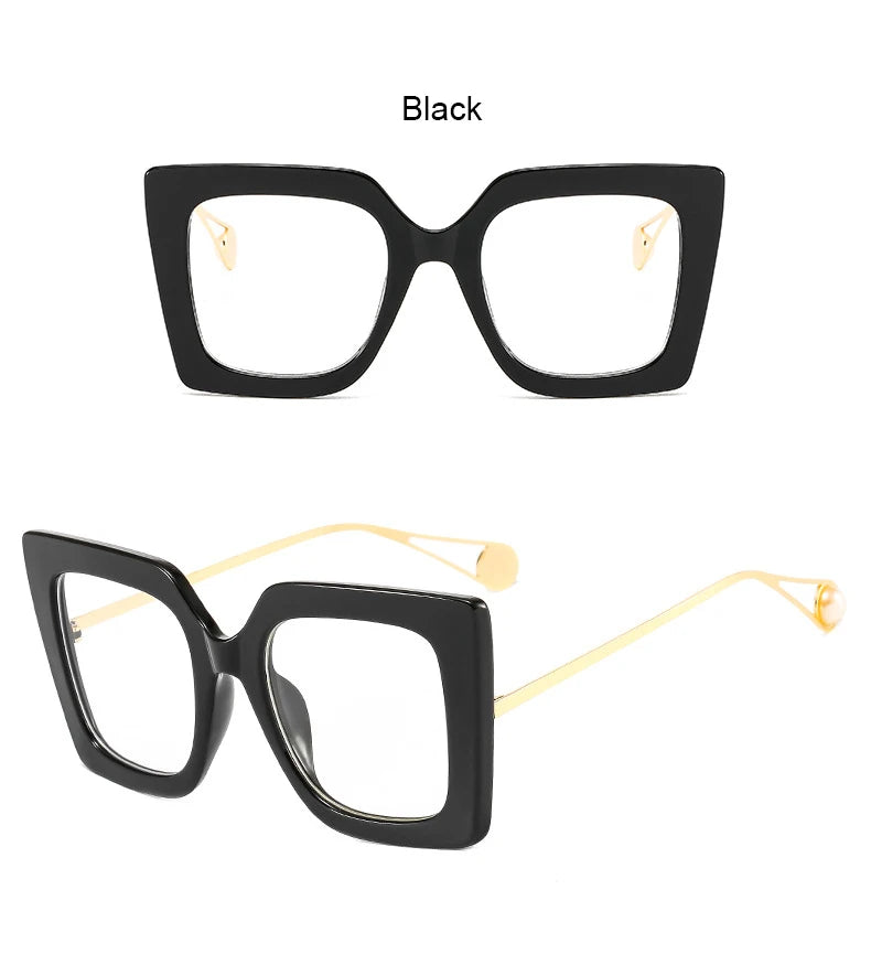 Oversized Leopard Blue Light Blocking Reading Glasses for Women