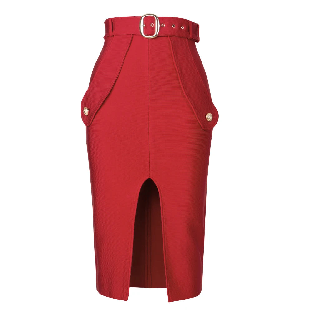 High Waist Lace Up Bandage Skirt