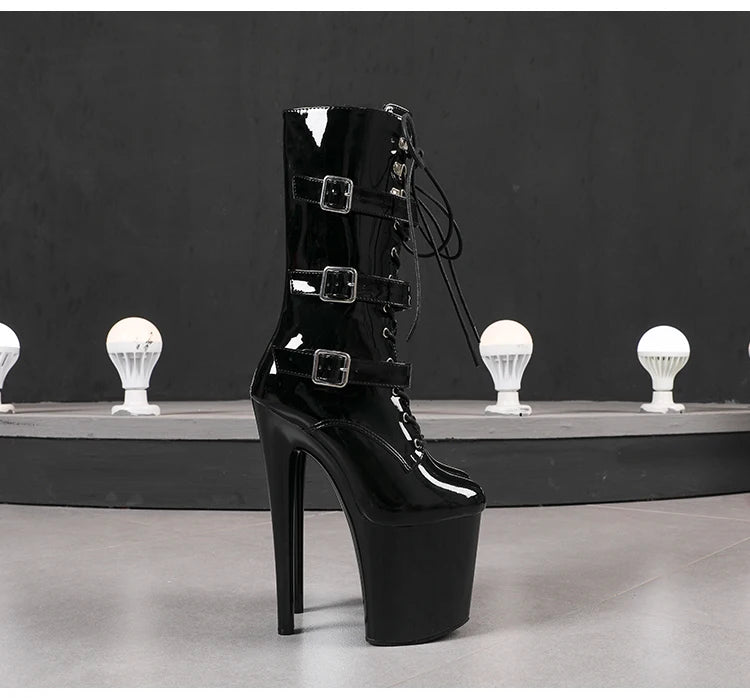 Runway Ready Platform Zip Stiletto Boots for Women