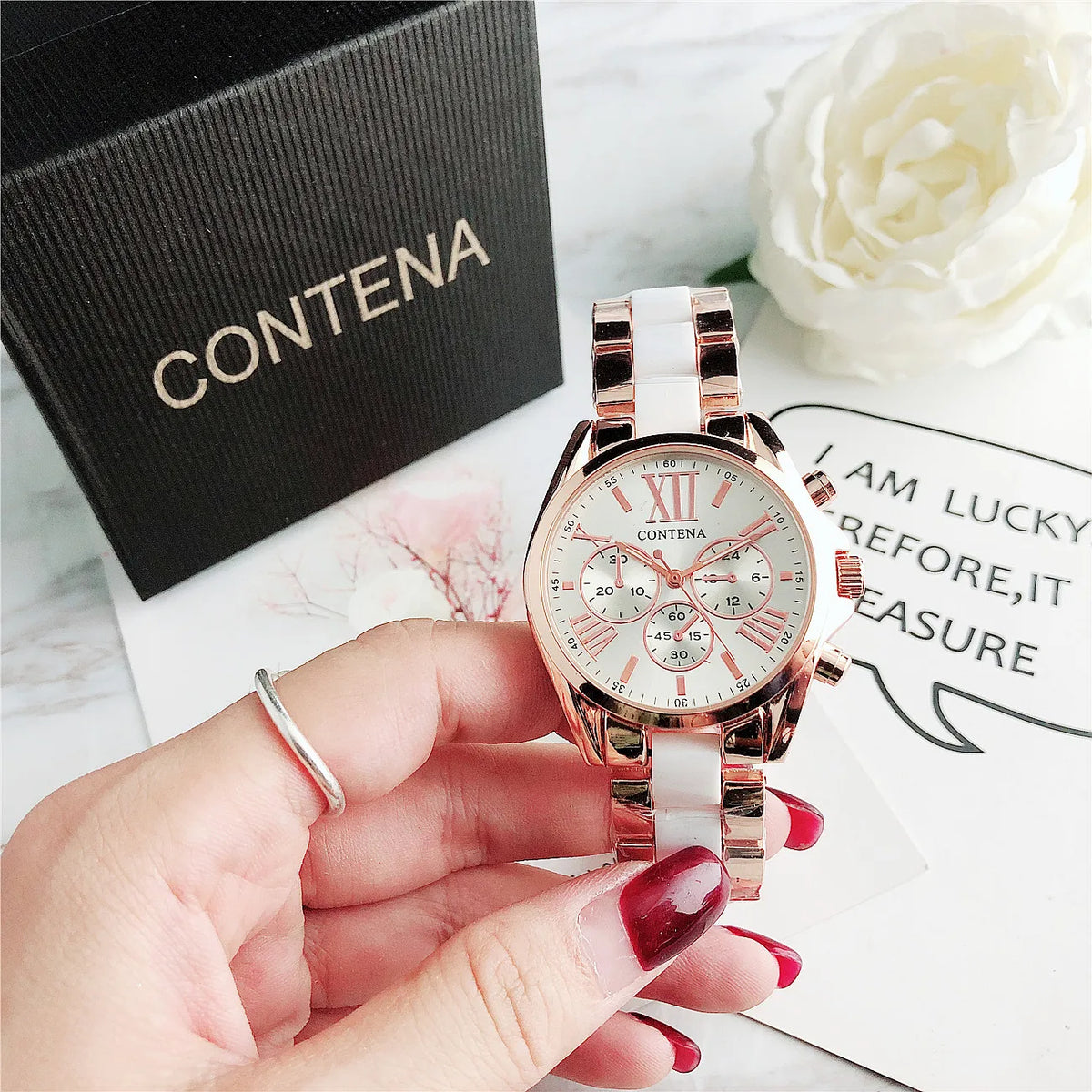 Rose Gold Stainless Steel Women's Watch