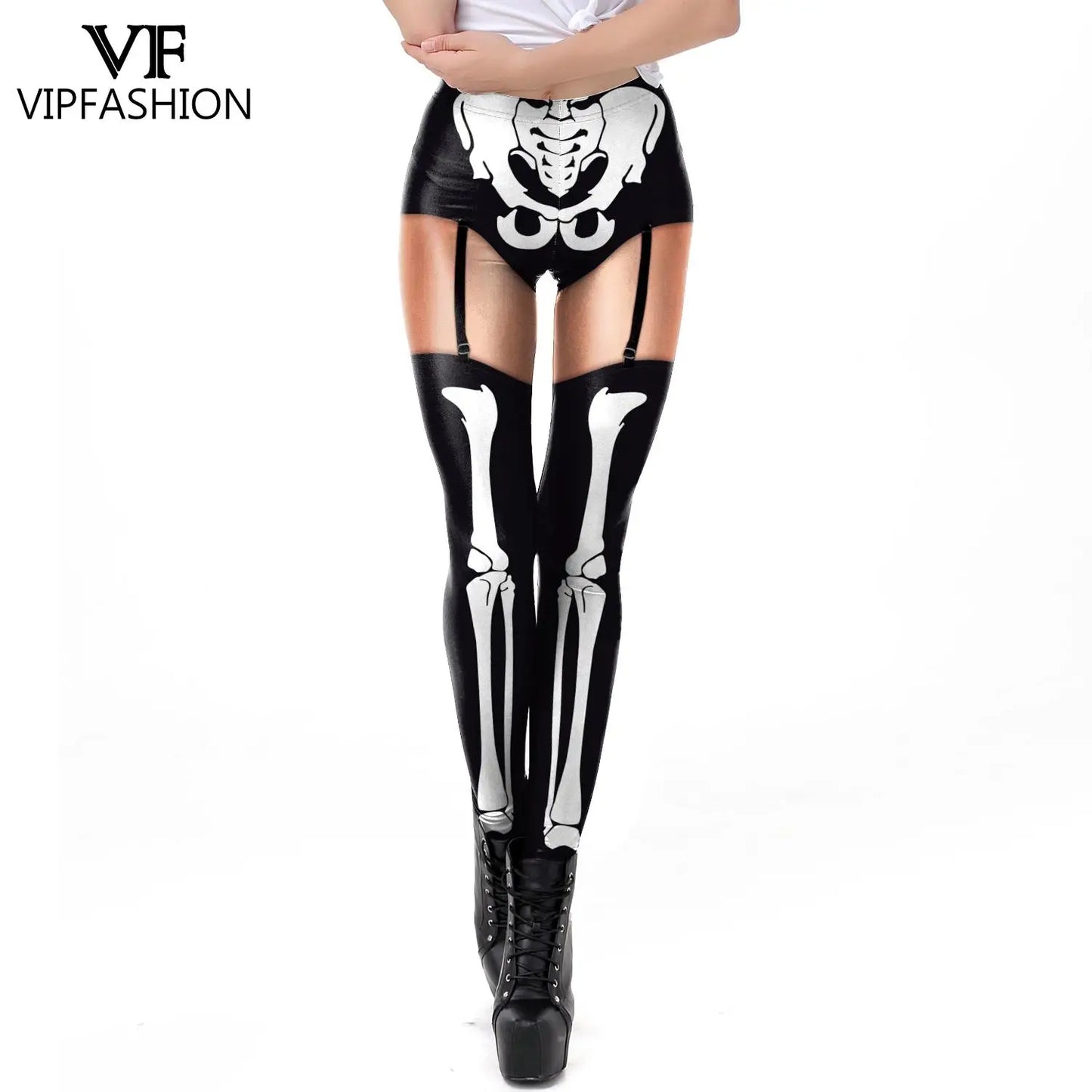 Three Dimensional Skeleton Cosplay Leggings for Women