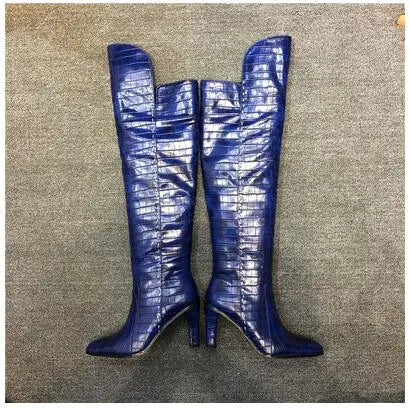 Fashion Winter Chunky Heel Over The Knee Boots For Women